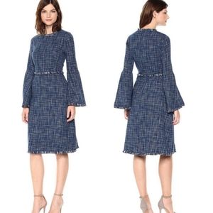 BCBGMAXAZRIA woven tweed bell sleeve